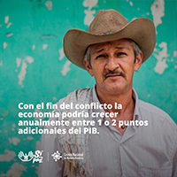 Con el fin del conflicto la economía podría crecer anualmente entre 1 o 2 puntos adicionales del PIB