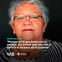 Imelda Daza Cotes: “Porque es la paz junto con la verdad la única que nos va a definir el alcance de la justicia, las que nos va permitir saber a quién debemos perdonar, y con quién nos tenemos que reconciliar”