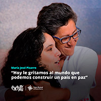 María José Pizarro: “Hoy le gritamos al mundo que podemos construir un país en paz”