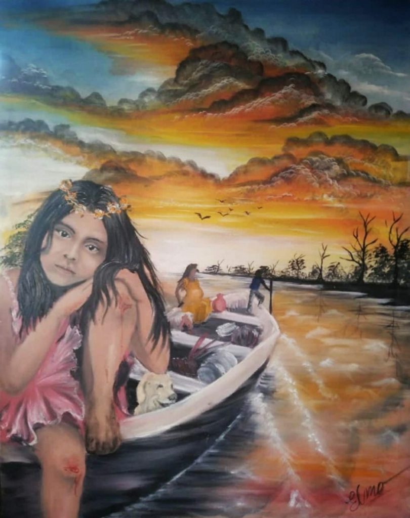 “La oscuridad nos acompañó el día que salimos. No entendía por qué corríamos y no sé cuántas veces me caí. No me dolían las heridas en las rodillas, me lastimaba más ver a mi madre mirar al cielo y preguntar entre sollozos ¿a dónde vamos a ir?”, Elma María Soto Benítez.