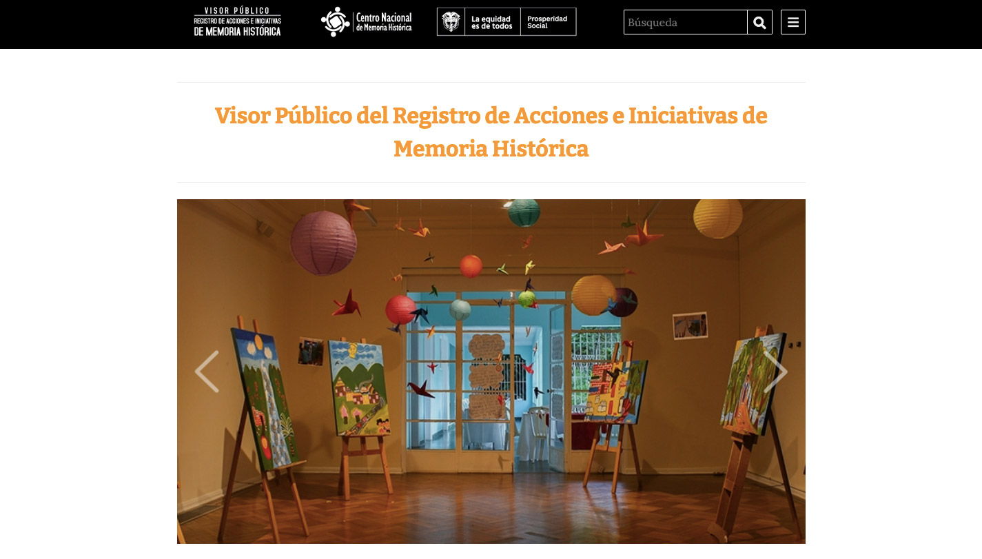 Visor Iniciativas de Memoria Histórica Apoyadas Visor Iniciativas de Memoria Histórica Apoyadas