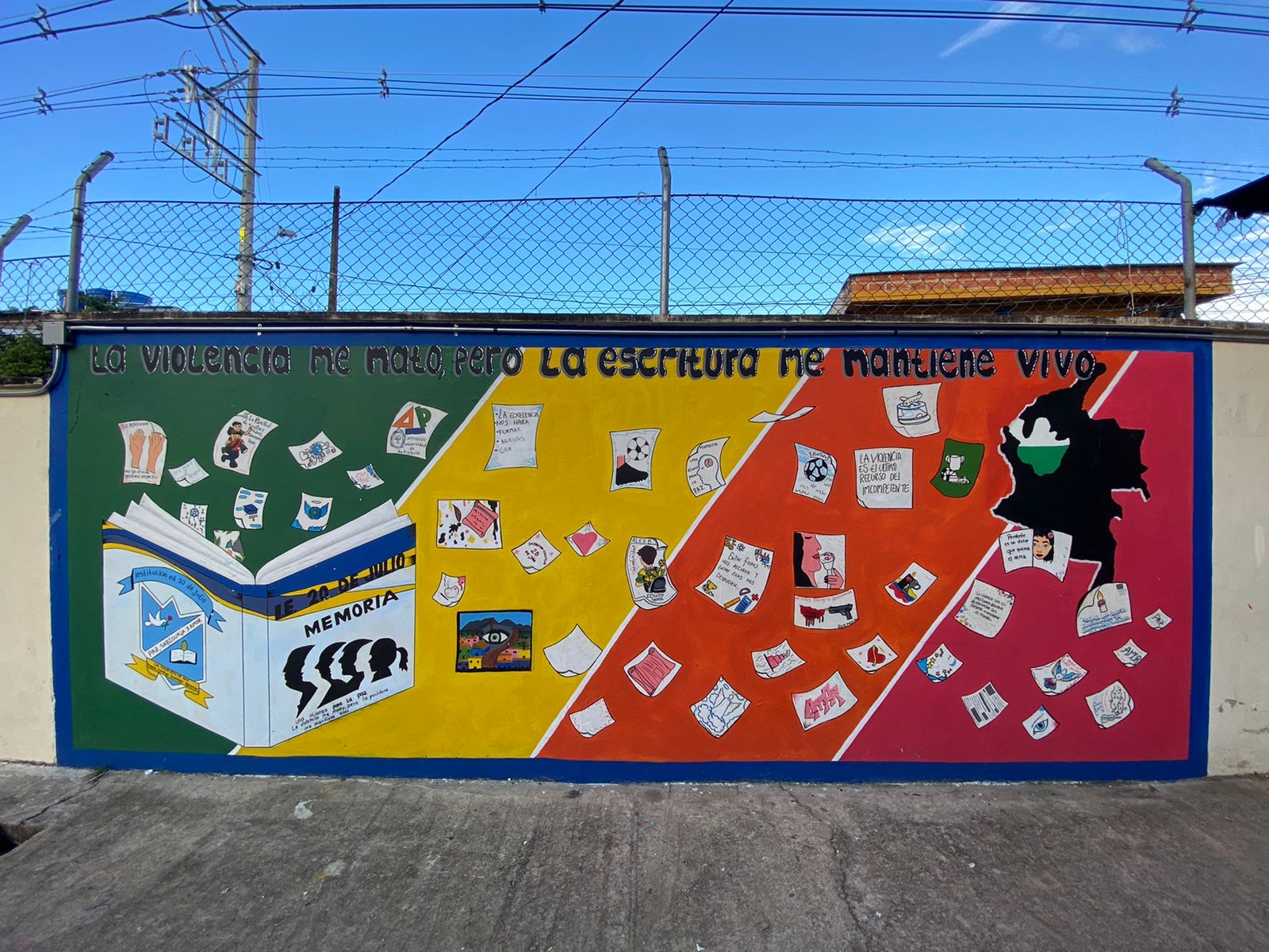 Mural de la iniciativa de memoria histórica “Para que no me olviden