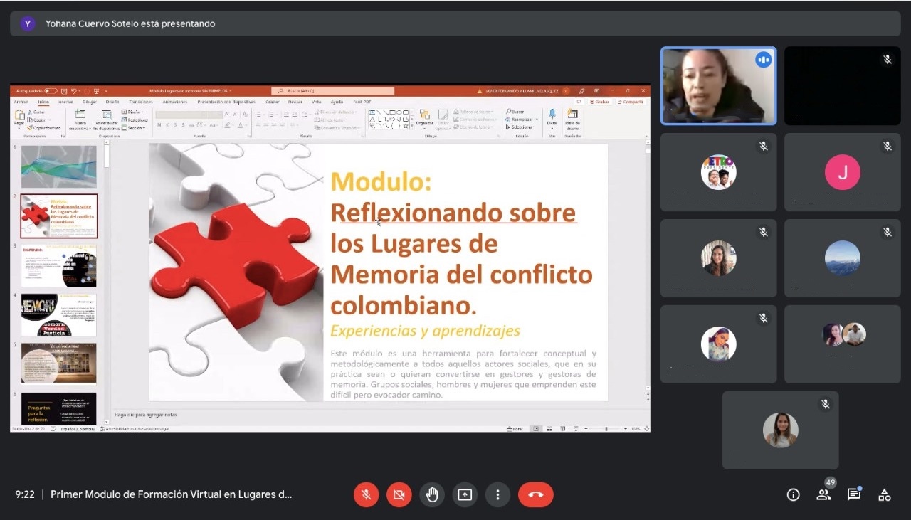 El CNMH dictó el primer módulo de formación en lugares de memoria del año El CNMH dictó el primer módulo de formación en lugares de memoria del año