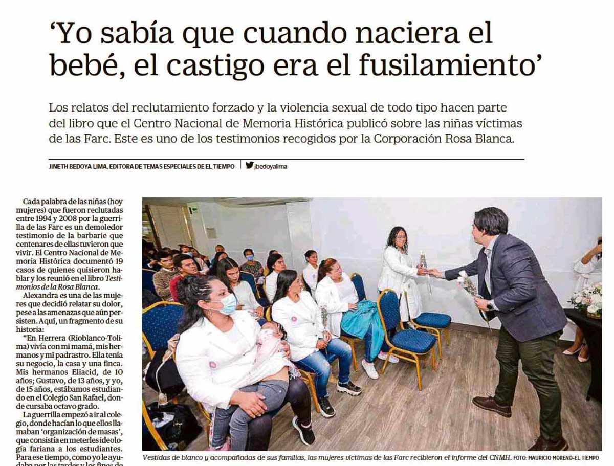Yo sabia que cuando naciera el bebe, el castigo era el fusilamiento Yo sabia que cuando naciera el bebe, el castigo era el fusilamiento
