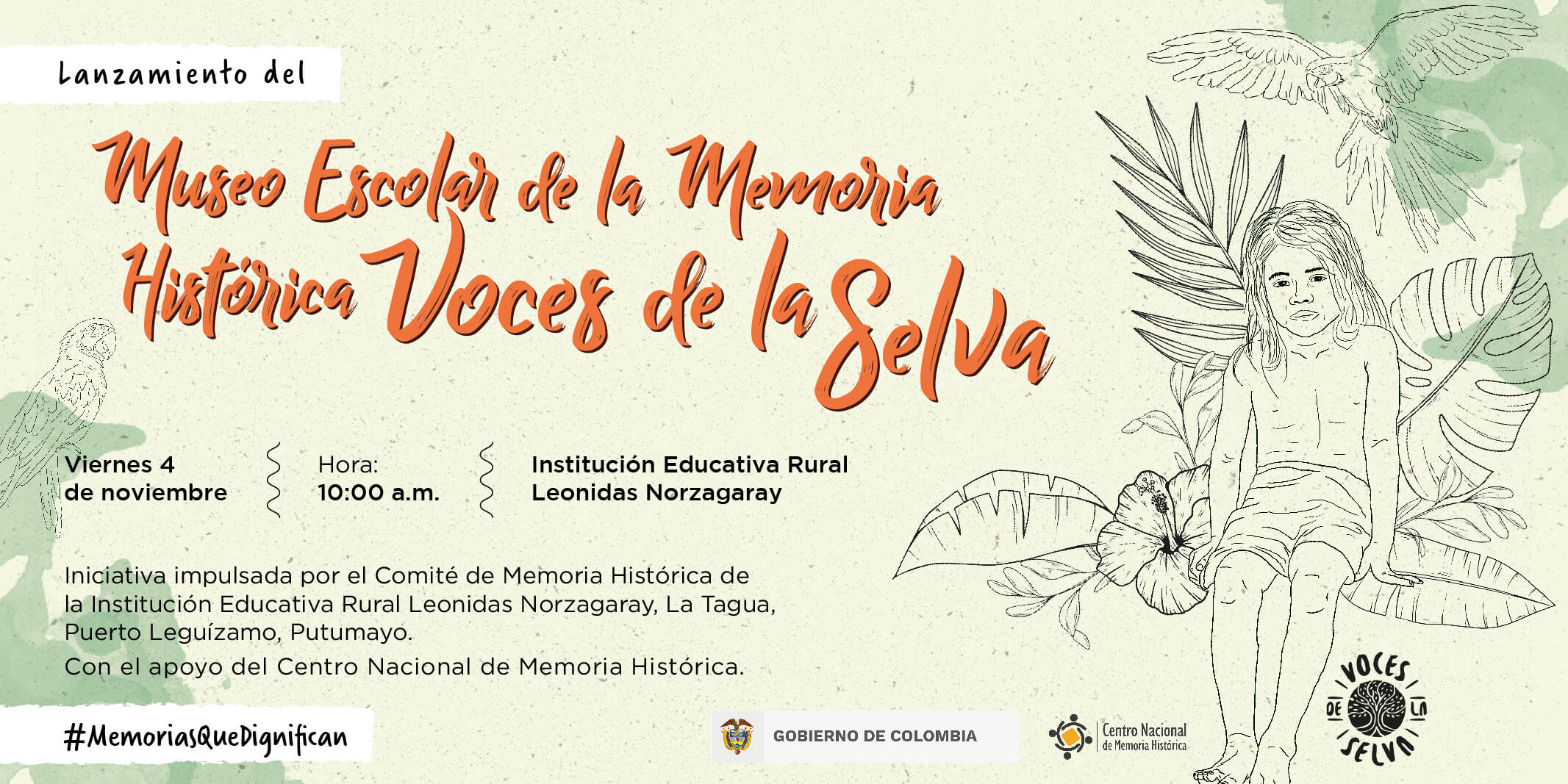 Se inaugura el primer museo escolar de memoria en Putumayo: Voces de la Selva Se inaugura el primer museo escolar de memoria en Putumayo: Voces de la Selva