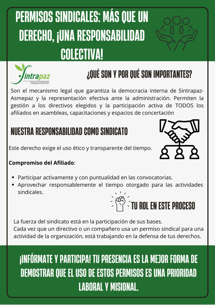 Permisos sindicales, una responsabilidad